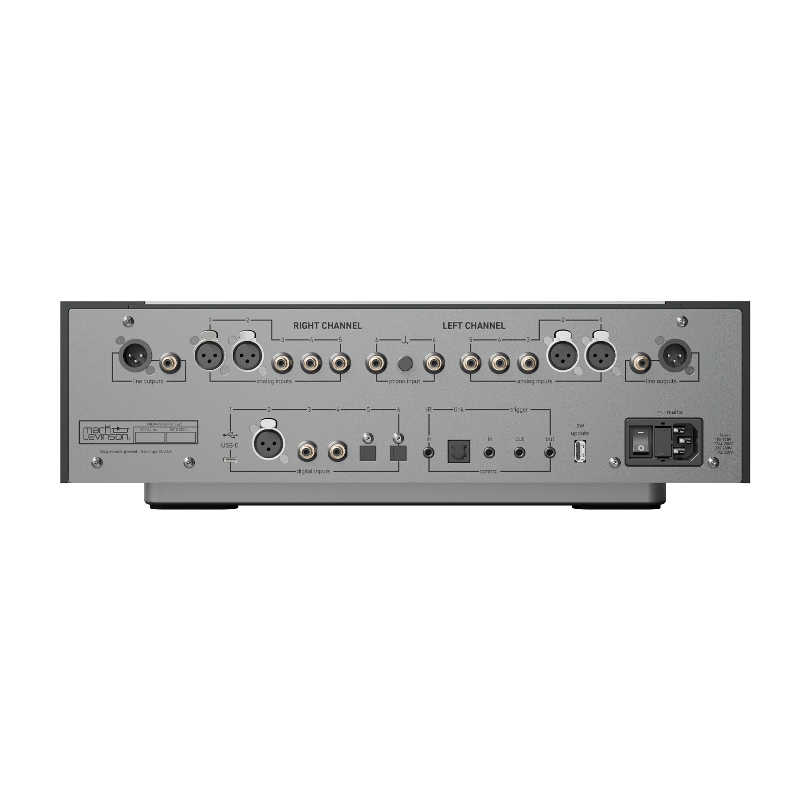 № 626 - Black - Stereo Preamplifier  - Back