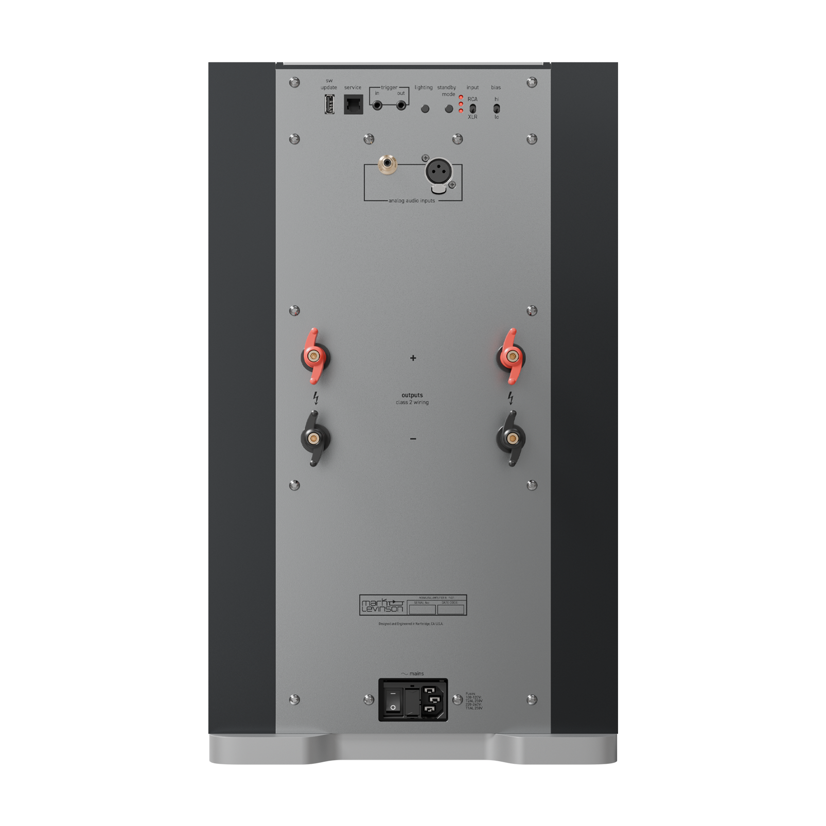 № 631 - Black - Fully Discrete Monaural Amplifier - Back