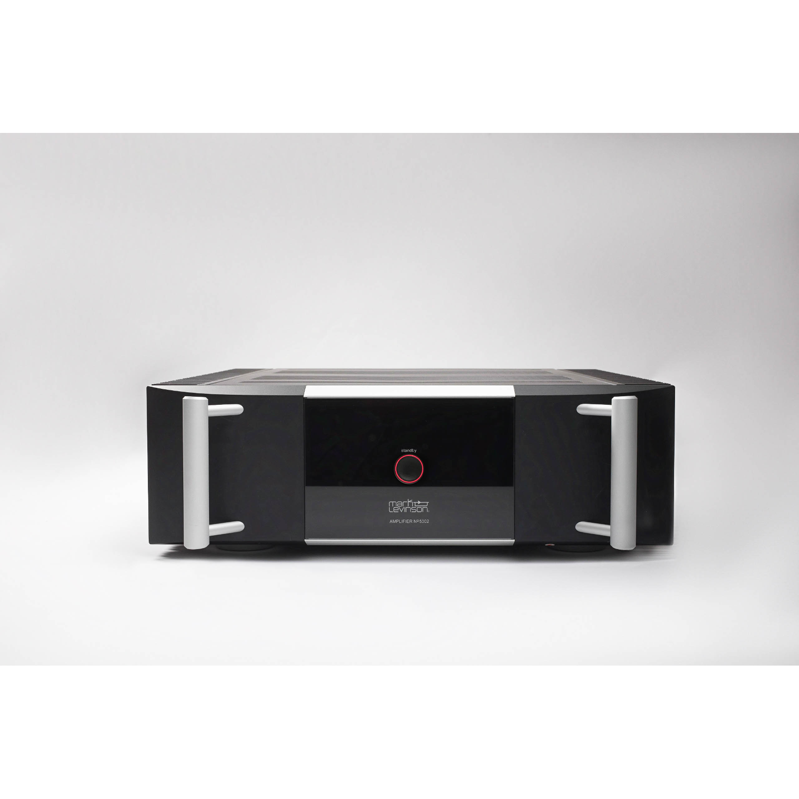 №5302 - Black - Fully-discrete, direct-coupled, dual-monaural, Class AB amplifier - Front