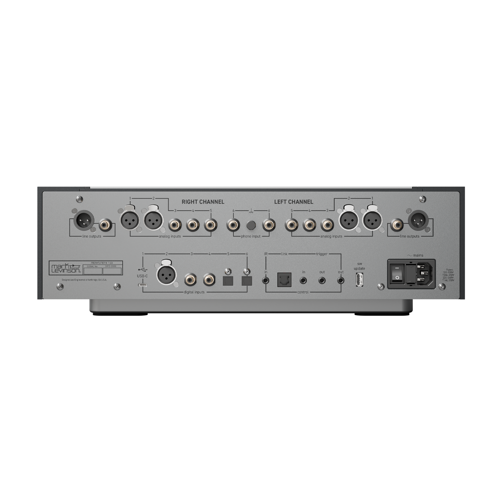 № 626 - Black - Dual-Monaural Preamplifier - Back