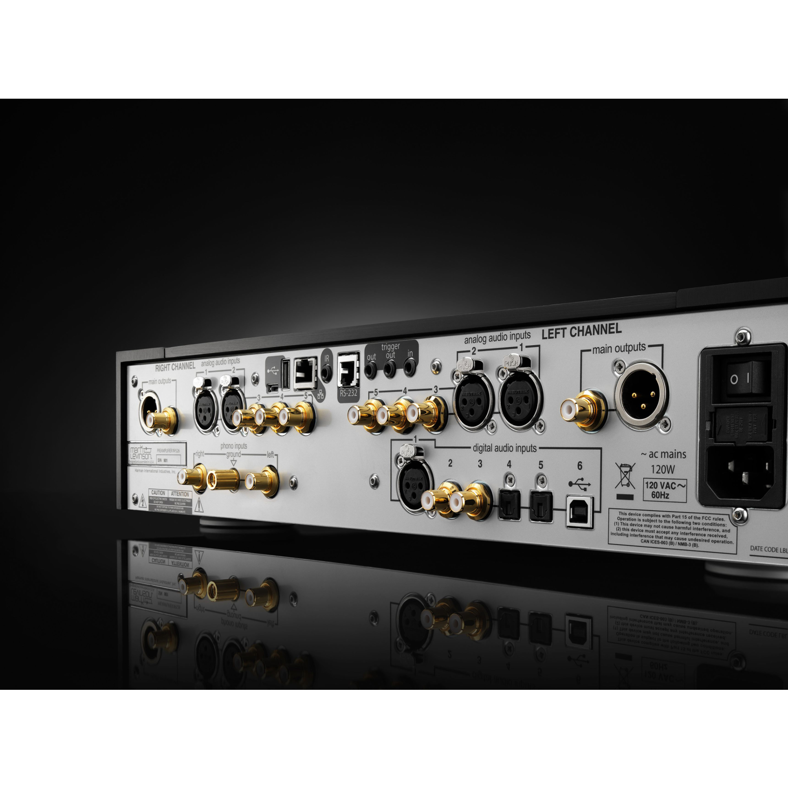 № 526 - Black - Dual-Monaural Preamplifier for Digital and Analog Sources - Left