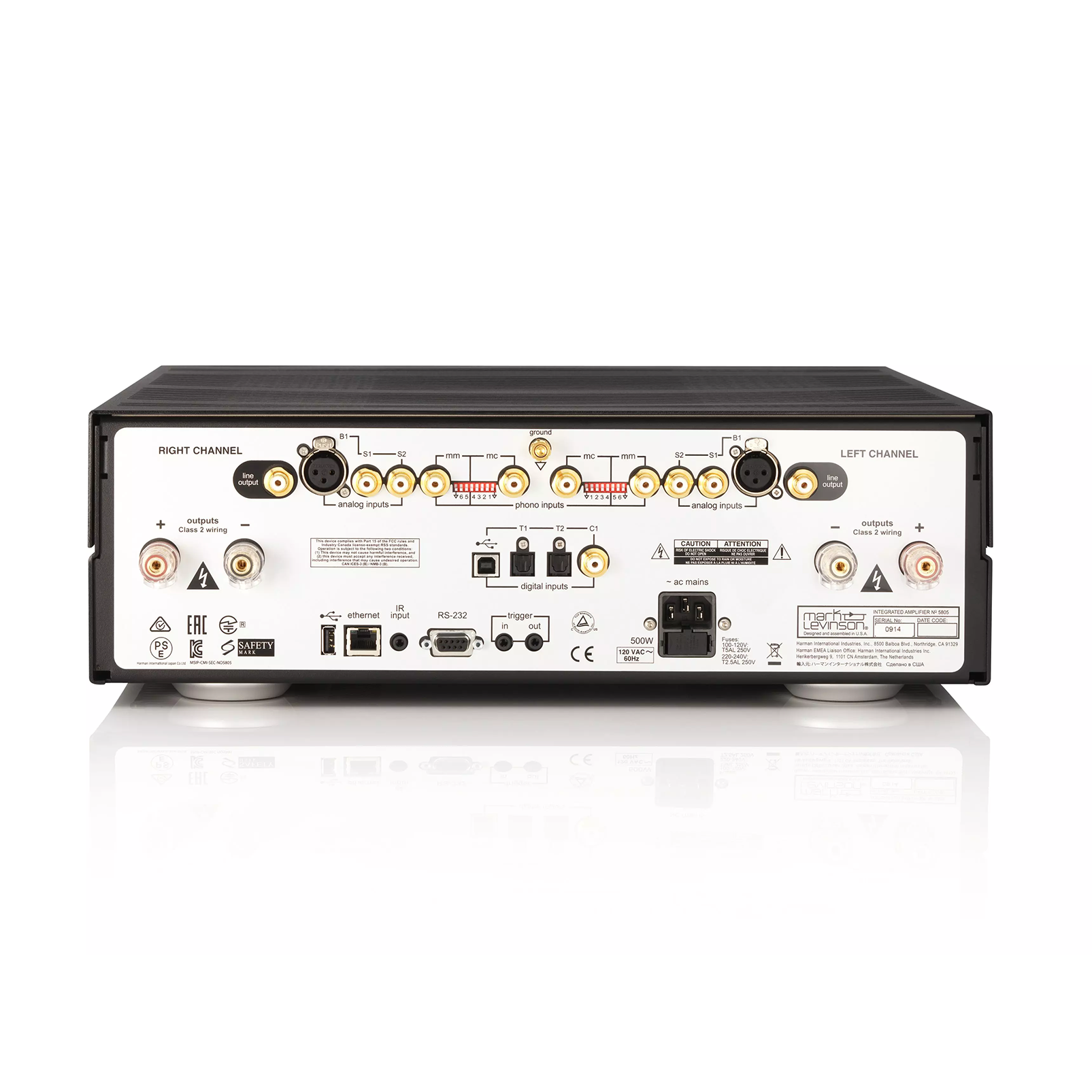 № 5805 - Black / Silver - Integrated Amplifier for Digital and Analog sources - Back