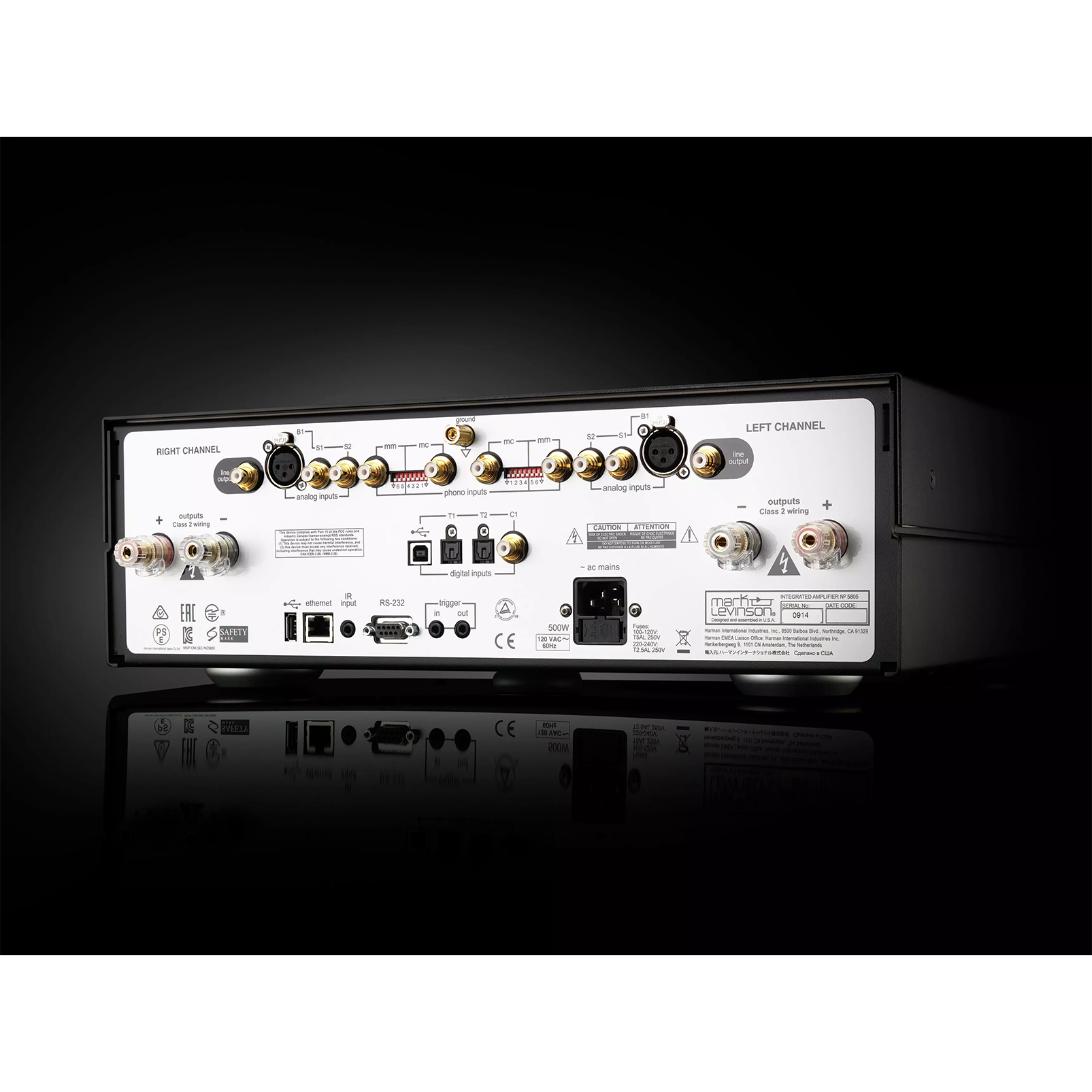 № 5805 - Black / Silver - Integrated Amplifier for Digital and Analog sources - Detailshot 4