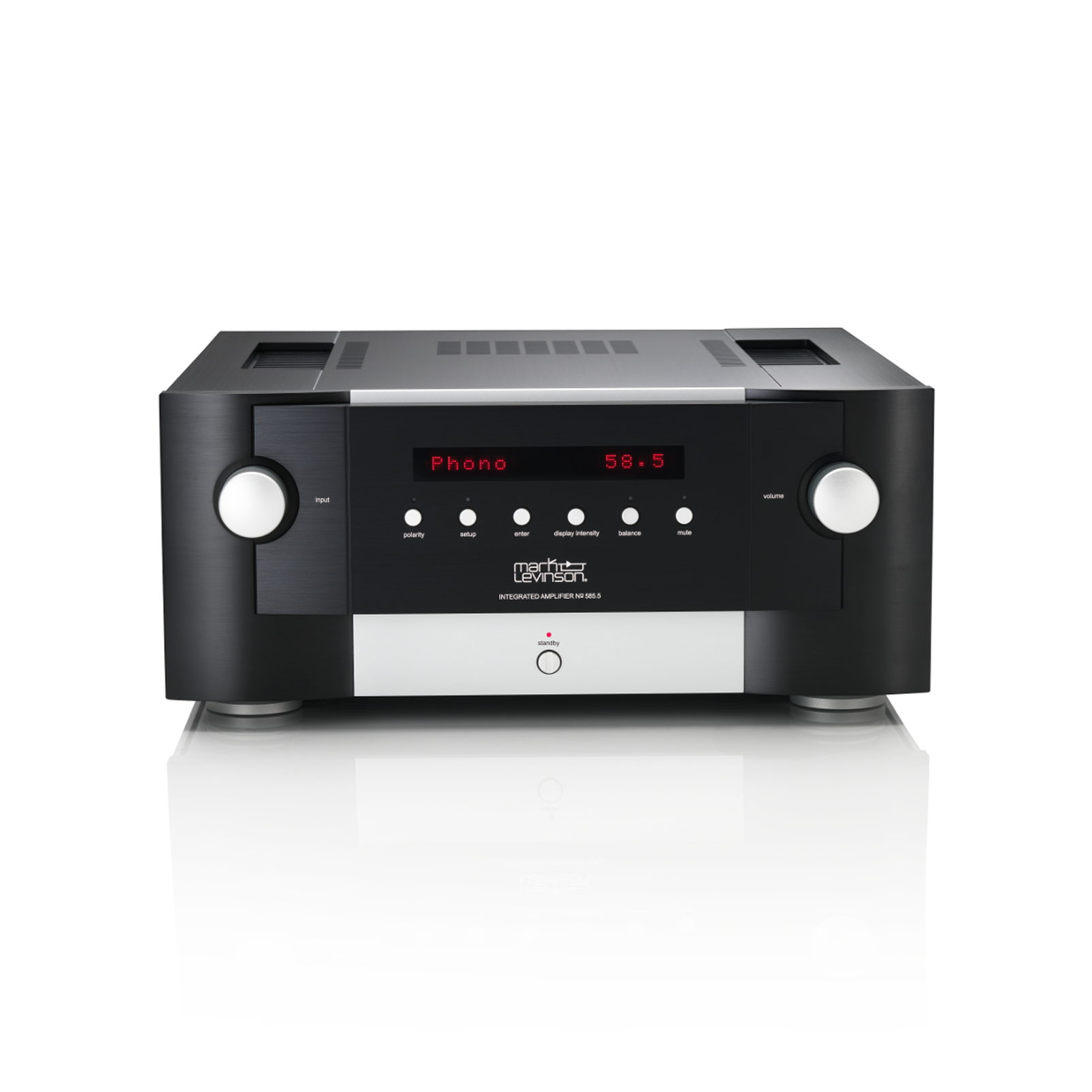 Nº585.5 - Black - Fully Discrete Integrated Amplifier with Class A Pure Phono Stage - Front